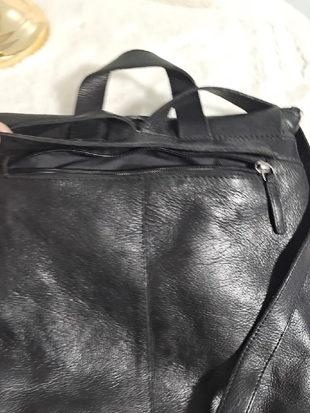 Vilenca Holland Black Leather Women’s Backpack